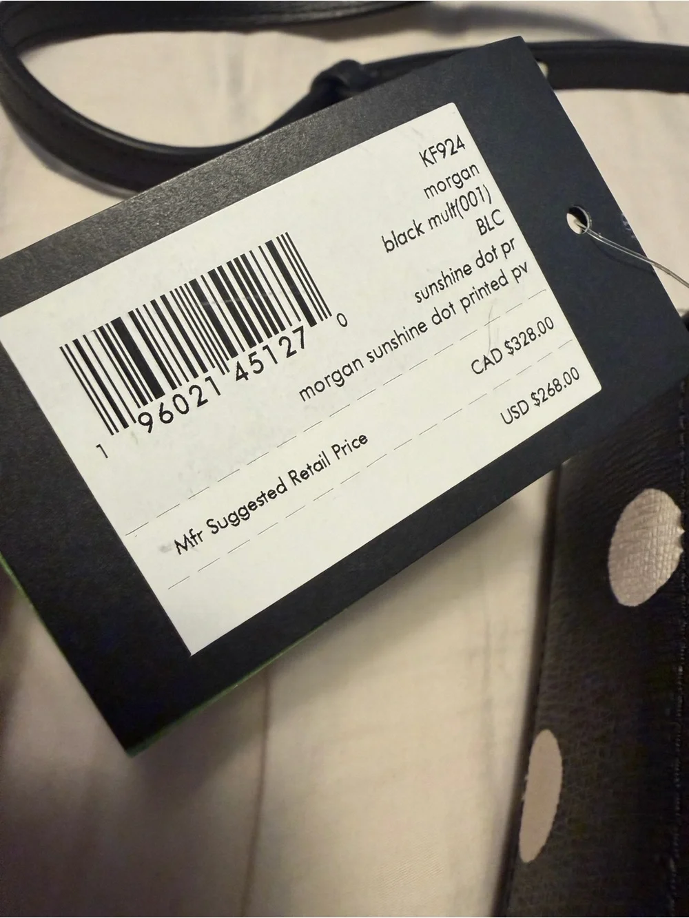 kate spade Black and White Polka Dot Leather Crossbody